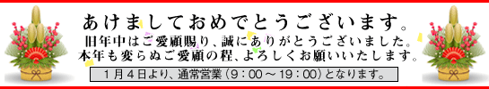 あけましておめでとうございます。本年もよろしくお願いいたします。